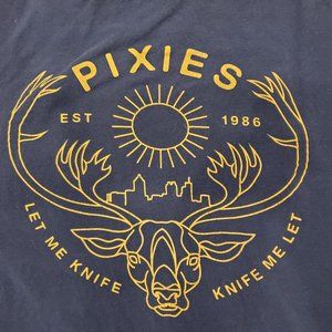 Pixies (band) Caribou Tour navy blue tee-shirt t-shirt unisex large